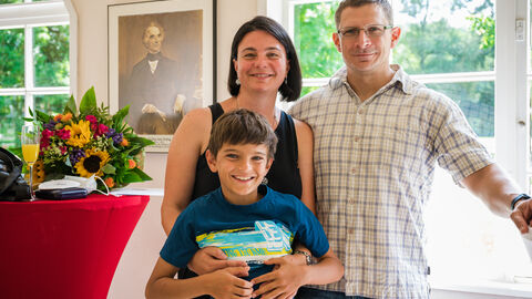 Margherita Castellano-Weber mit Ehemann und Sohn