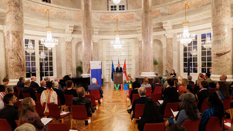 Der Sall im Schloss Biebrich während der Verleihung