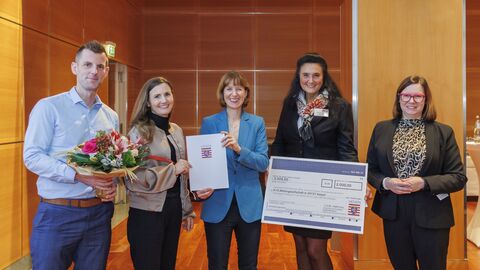 Stefan Eichmann, K+S Aktiengesellschaft, Katharina Laufer, K+S Aktiengesellschaft, Staatsministerin Heike Hofmann Vizepräsidentin Désirée Derin-Holzapfel, Vereinigung hessischer Unternehmerverbände e.V., Staatssekretärin Manuela Strube